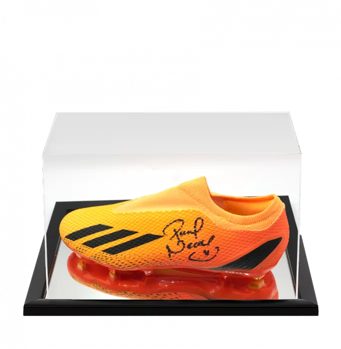 icons Pavel Nedved Signed Adidas Boot In Acrylic Case