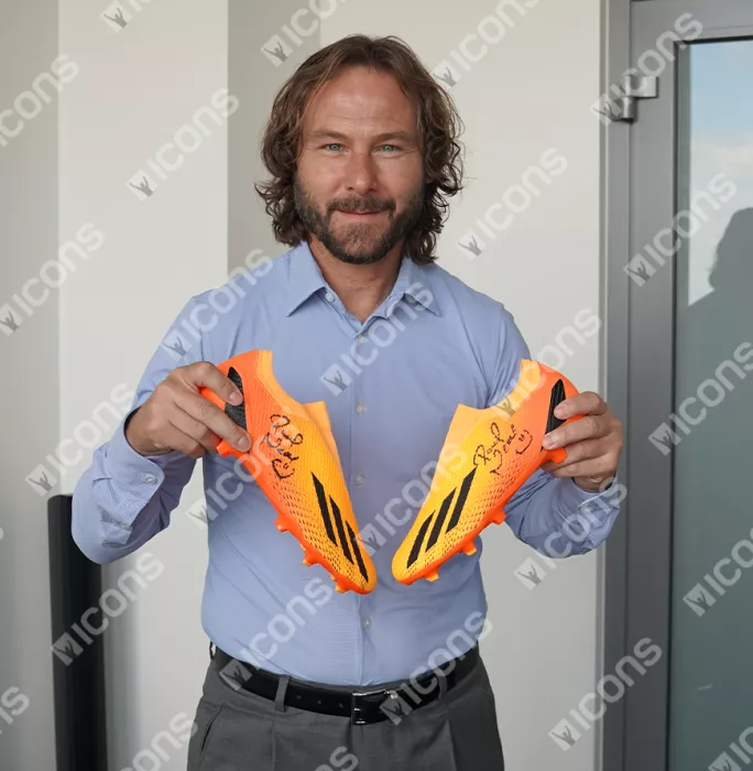 Icons Pavel Nedved Signed Adidas Boot In Deluxe Packaging
