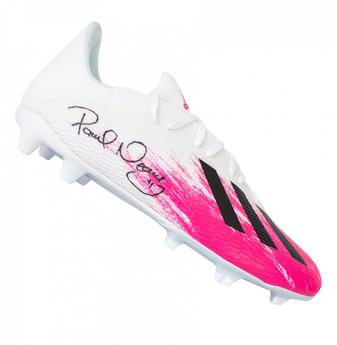 icons Pavel Nedved Signed Pink and White Adidas X 19.3 Boot