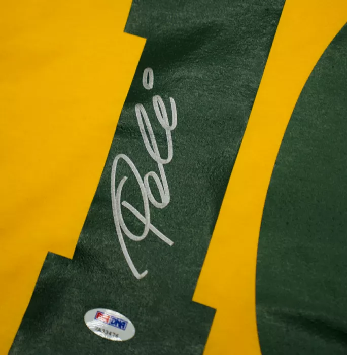 Icons Pele Back Signed Brazil Retro Home Shirt In Classic Frame