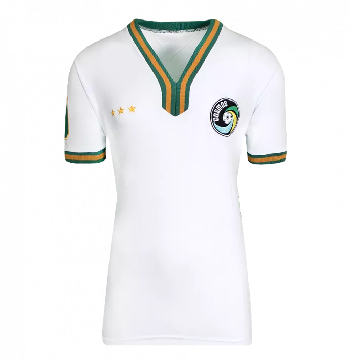Icons Pele Back Signed New York Cosmos Shirt In Hero Frame: Option 1