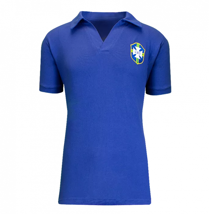 Icons Pele Back Signed Retro Brazil Away Shirt In Classic Frame