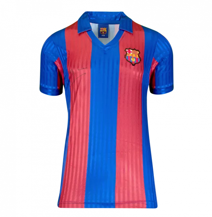 Icons Pep Guardiola Official FC Barcelona Front Signed And Framed 1992 Home Shirt