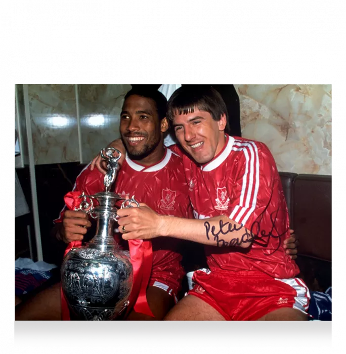 Icons Peter Beardsley Signed Liverpool FC Photo In Premium Photo Frame: 1989-90 Division One Winner