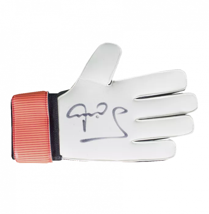 icons Peter Schmeichel Signed Orange Adidas Goalkeeper Glove