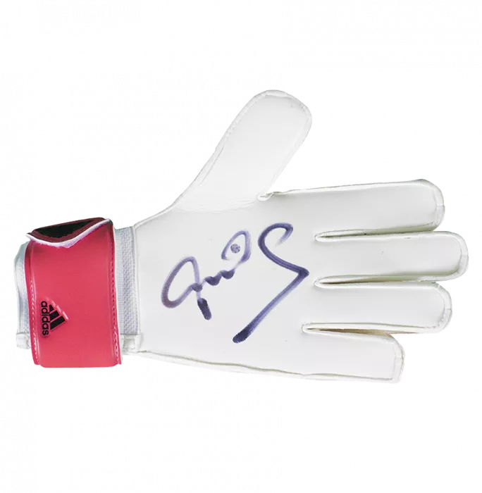 icons Peter Schmeichel Signed Pink Adidas Goalkeeper Glove