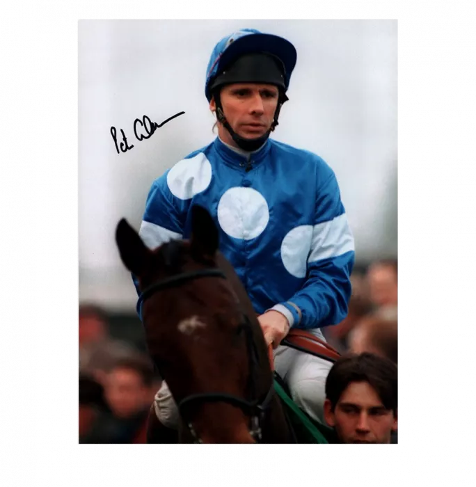 Icons Peter Scudamore Signed Photo In Black Wooden Frame