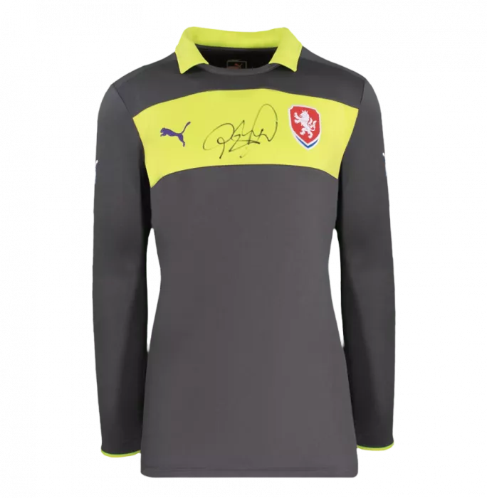 Icons Petr Cech Signed Czech Republic 2012-13 Goalkeeper Shirt In Hero Frame: Option 1