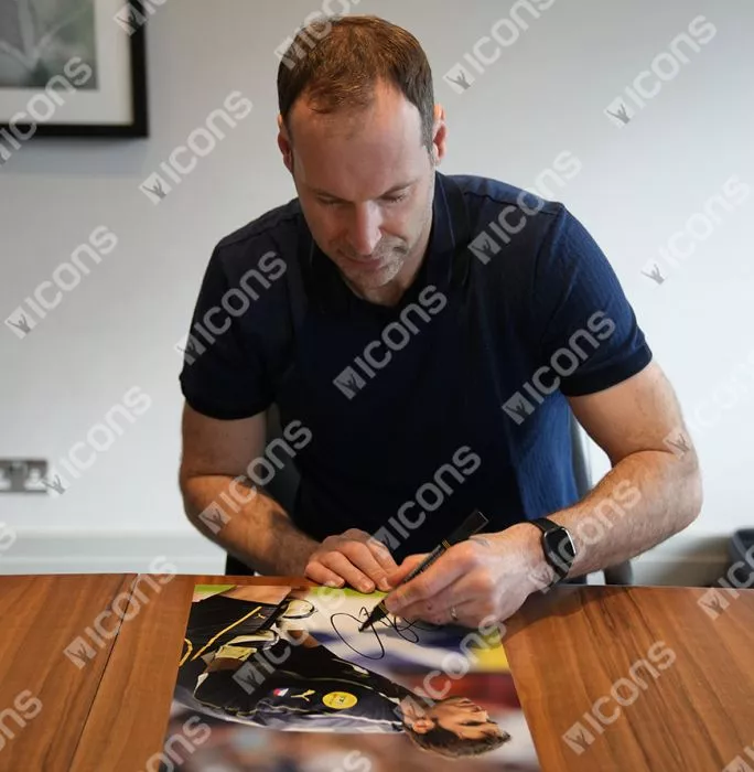 Icons Petr Cech Signed Czech Republic Photo In Black Wooden Frame: UEFA EURO 2004