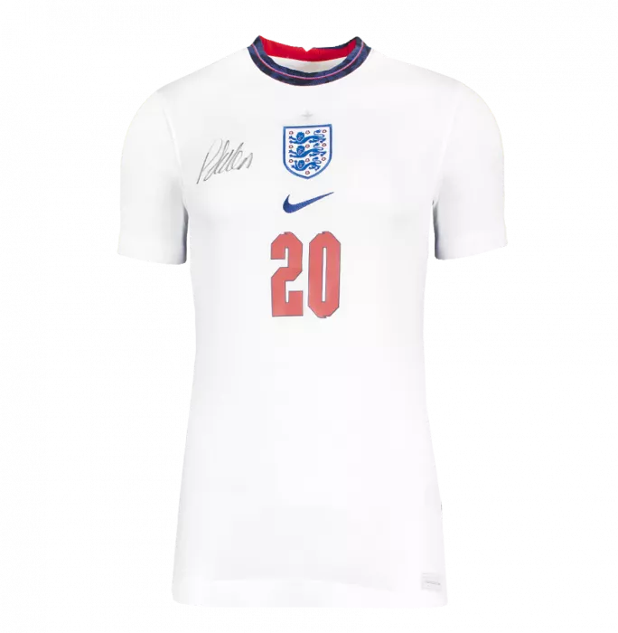icons Phil Foden Front Signed England 2020 Home Shirt