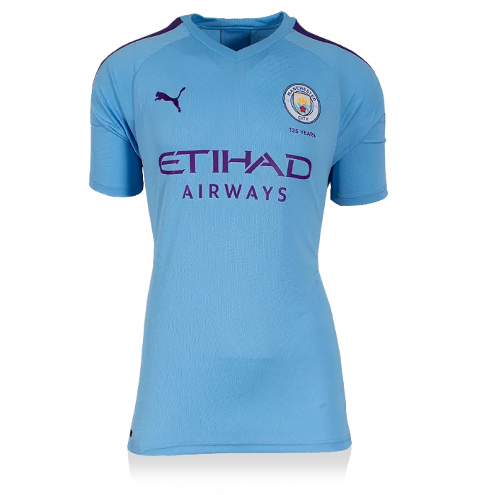 Icons Phil Foden Signed Manchester City 2019-20 Home Shirt With Fan Style Numbers
