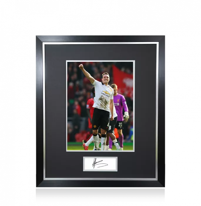 icons Phil Jones Signed Plaque and Photo Frame: Anfield Victory