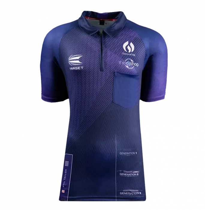 Icons Phil Taylor Signed Polo Shirt - 'The Power' In Hero Frame: Option 1