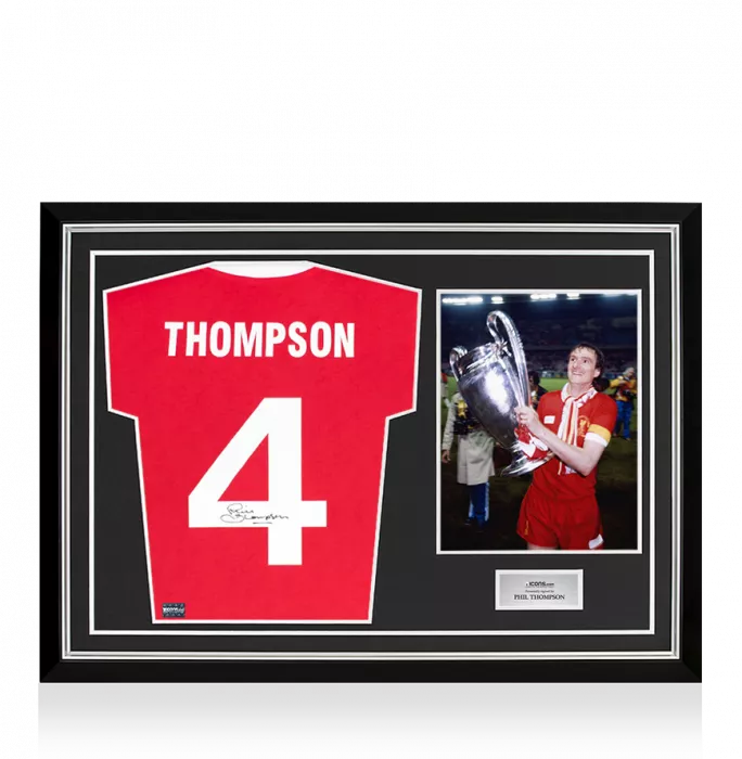 icons Phil Thompson Back Signed Liverpool 1978 Home Shirt In Hero Frame: Option 1