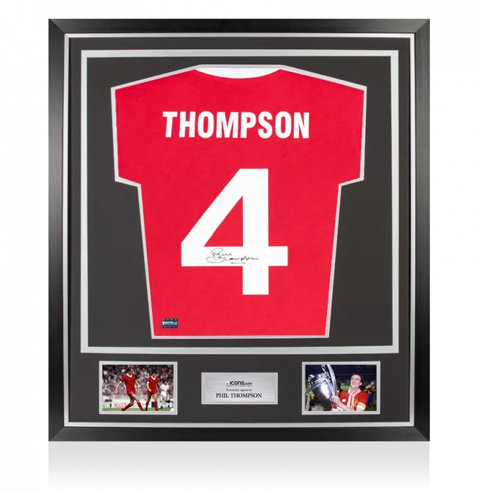 icons Phil Thompson Back Signed Liverpool 1978 Home Shirt In Classic Frame