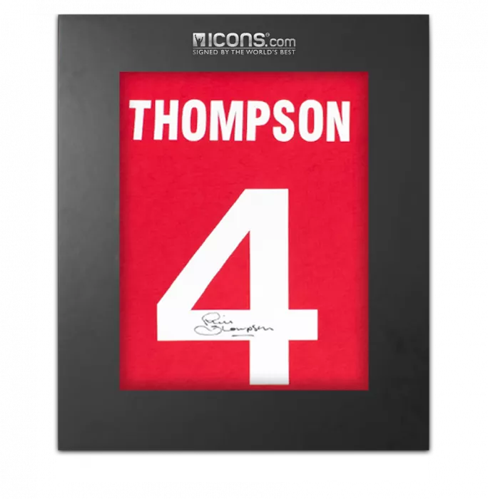icons Phil Thompson Back Signed Liverpool 1978 Home Shirt In Deluxe Packaging