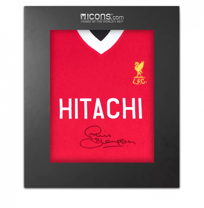 icons Phil Thompson Front Signed Liverpool FC 1978 Home Shirt In Deluxe Packaging