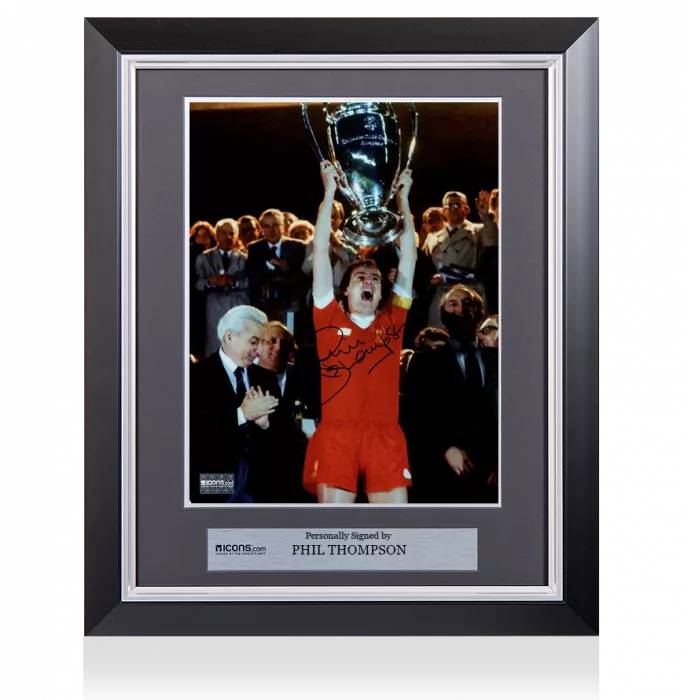 icons Phil Thompson Signed and Framed Liverpool Photo: 1981 European Cup Winners