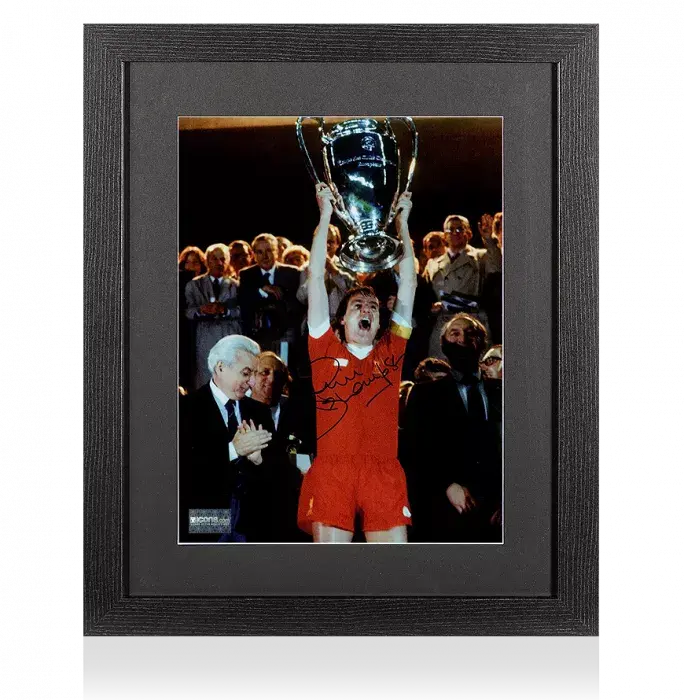 icons Phil Thompson Signed Liverpool Photo In Black Wooden Frame: 1981 European Cup Winners