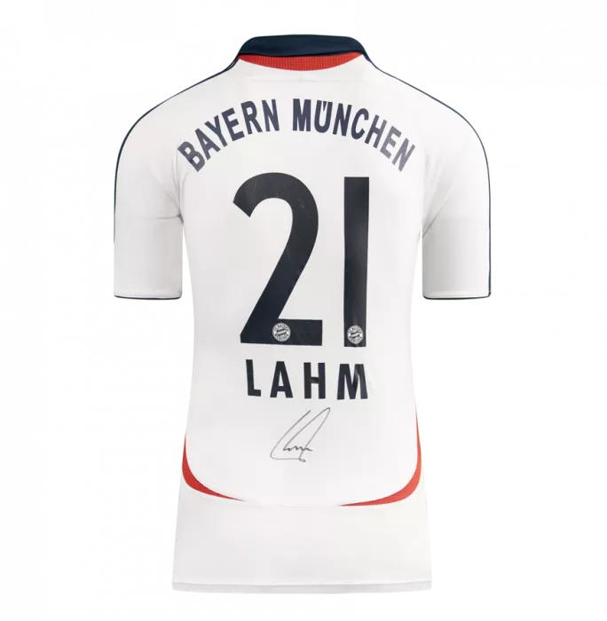 Icons Philipp Lahm Back Signed FC Bayern Munich 2006-07 Away Shirt In Hero Frame: Option 1