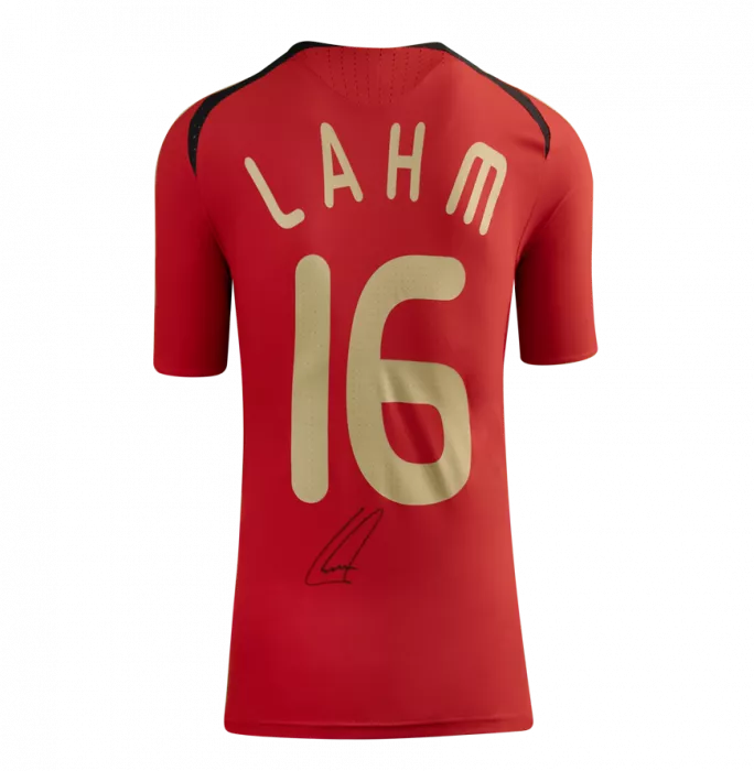Icons Philipp Lahm Back Signed Germany 2008-09 Away Shirt In Hero Frame: Option 1
