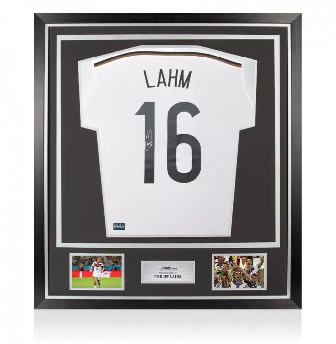 icons Philipp Lahm Back Signed Germany 2014 Home Shirt In Classic Frame