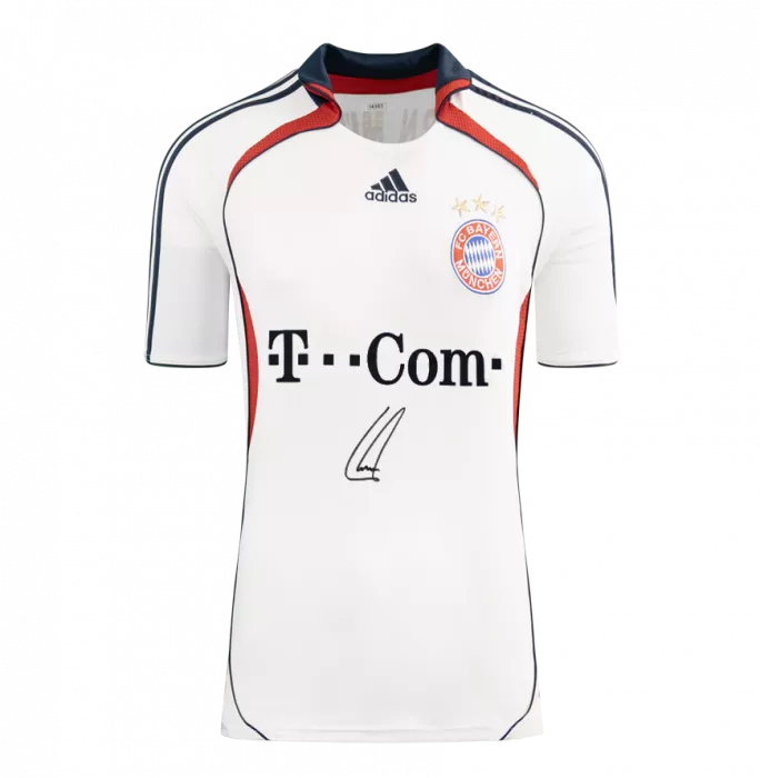 Icons Philipp Lahm Front Signed FC Bayern Munich 2006-07 Away Shirt In Classic Frame