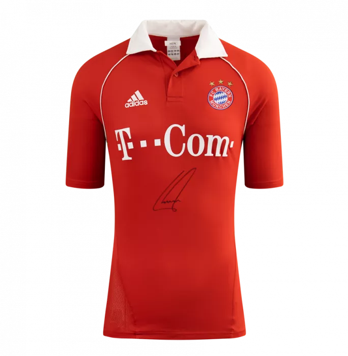 Icons Philipp Lahm Front Signed FC Bayern Munich 2006-07 Home Shirt In Hero Frame: Option 1