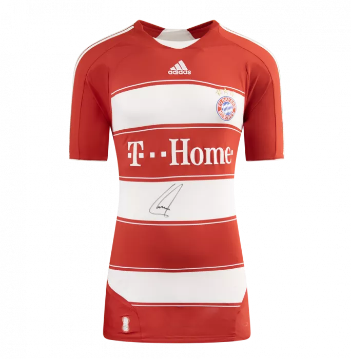 Icons Philipp Lahm Front Signed FC Bayern Munich 2007-08 Home Shirt In Classic Frame