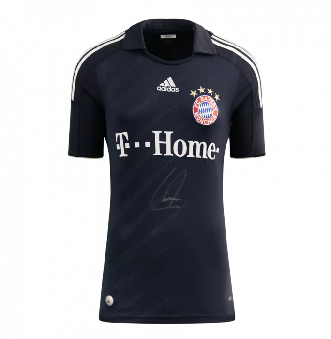Icons Philipp Lahm Front Signed FC Bayern Munich 2008-09 Away Shirt In Classic Frame