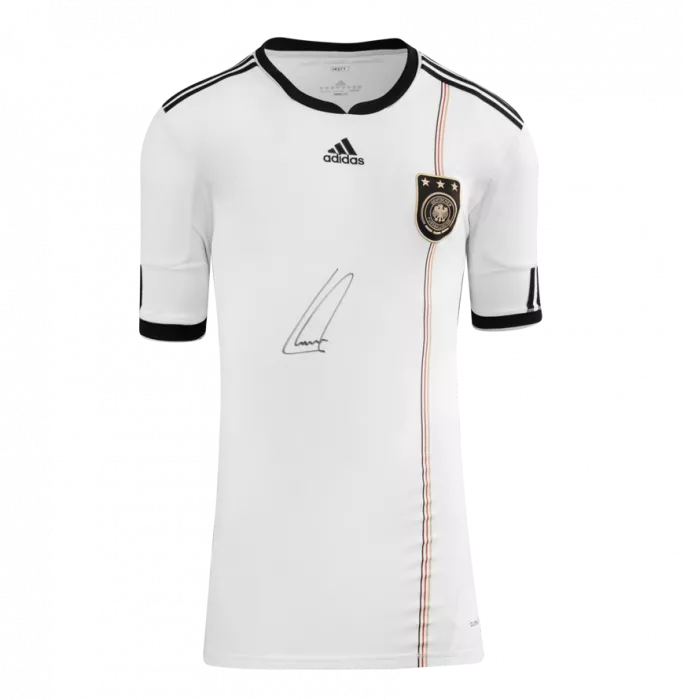 Icons Philipp Lahm Front Signed Germany 2010-11 Home Shirt In Hero Frame: Option 1