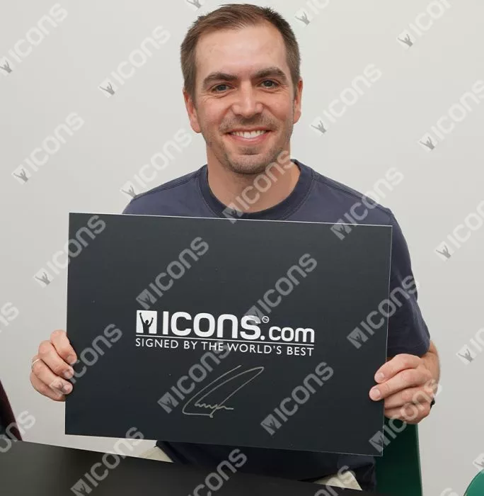 Icons Philipp Lahm Official 2014 FIFA World Cup™ Back Signed And Hero Framed Germany 2014 Home Shirt: 2014 FIFA World Cup Winning Captain Edition