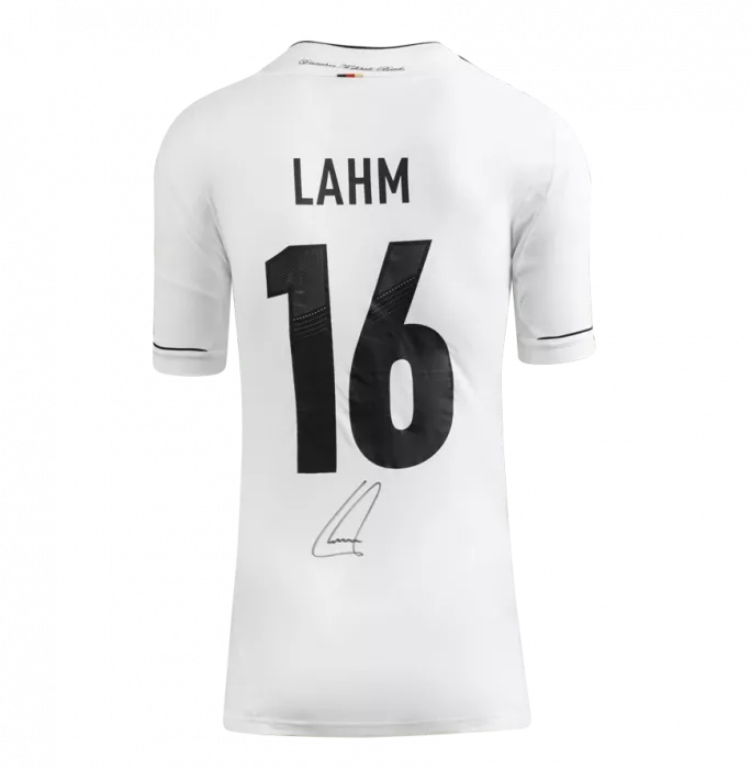 Icons Philipp Lahm Official 2014 FIFA World Cup™ Back Signed And Hero Framed Germany 2012-13 Home Shirt