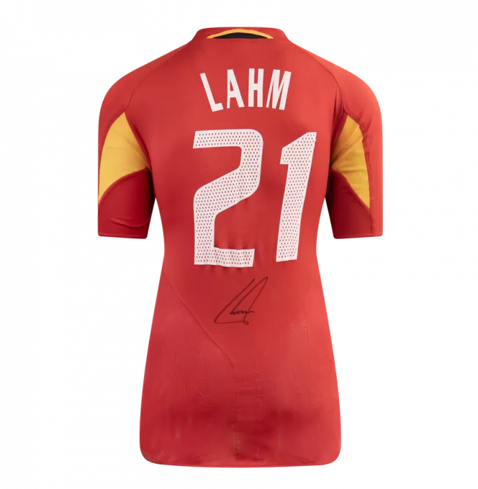 Icons Philipp Lahm Official FIFA World Cup™ Back Signed And Framed Germany 2004-06 Third Shirt