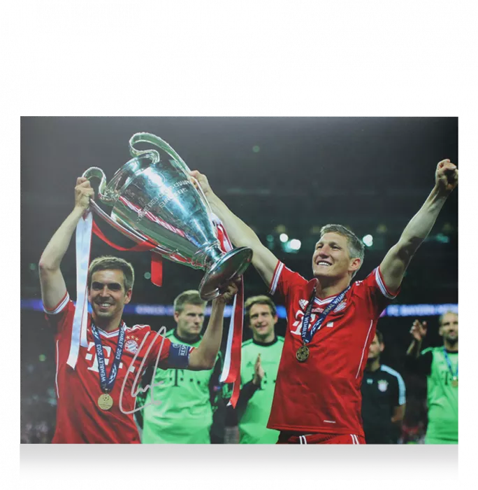 Icons Philipp Lahm Official UEFA Champions League Signed And Framed FC Bayern Munich Photo: UEFA Champions League Winner