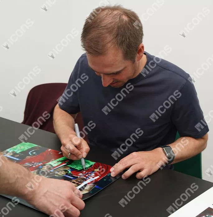 Icons Philipp Lahm Official UEFA Champions League Signed And Framed FC Bayern Munich Photo: UEFA Champions League Winner