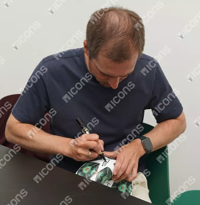 Icons Philipp Lahm Official UEFA Champions League Signed Football In Acrylic Case