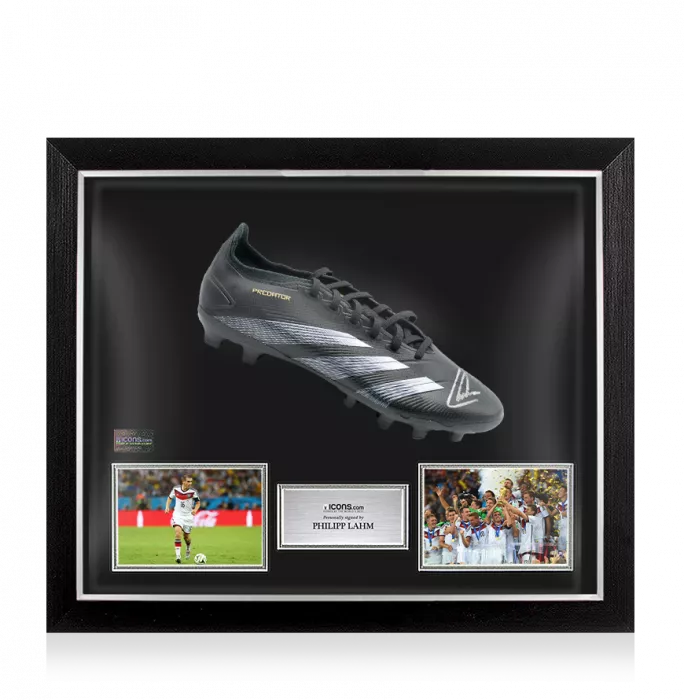 icons Philipp Lahm Signed Adidas Predator Boot In Bubble Frame: Option 1