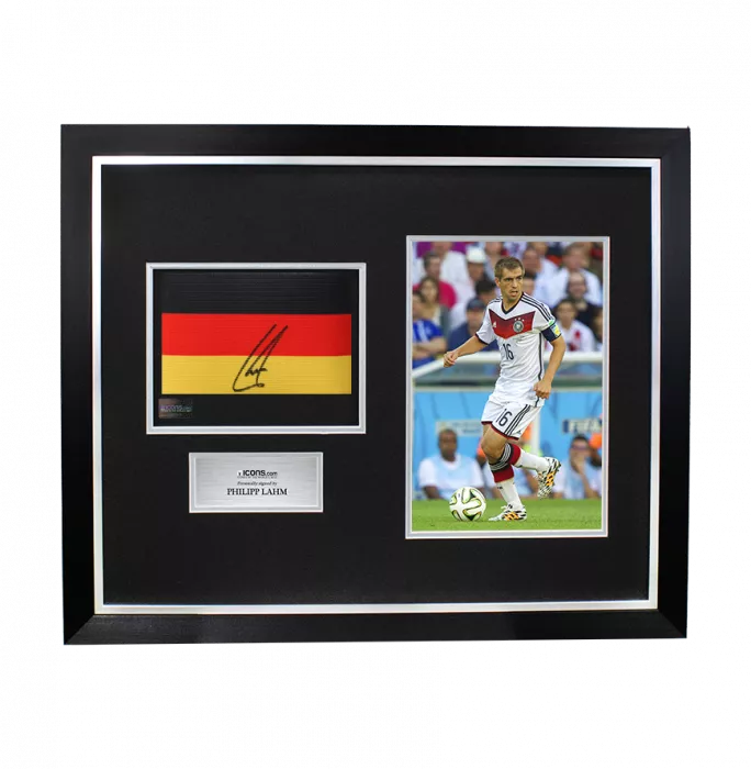 icons Philipp Lahm Signed and Framed Germany Captain's Armband
