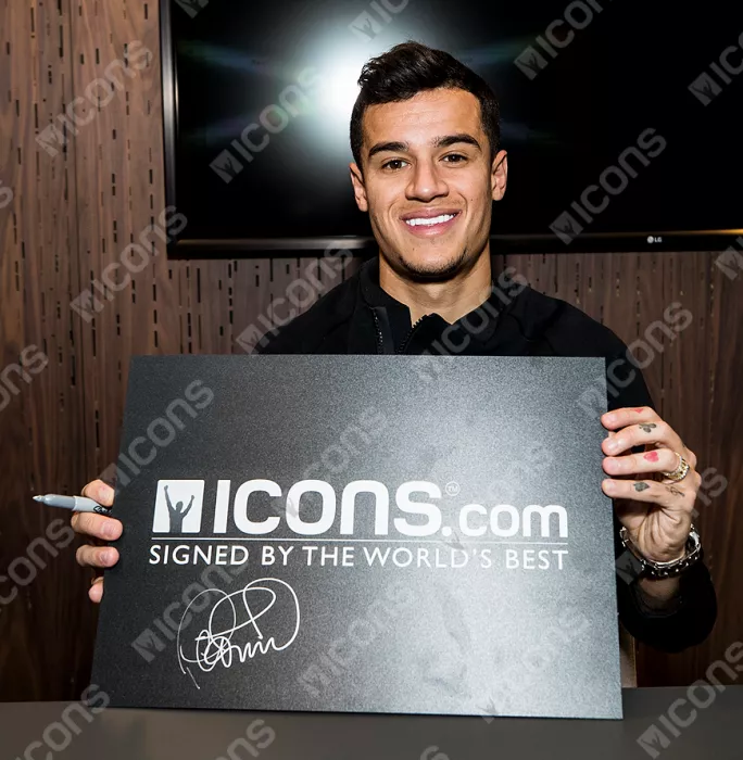 Icons Philippe Coutinho Back Signed Brazil 2022-23 Home Shirt With Fan Style Numbers