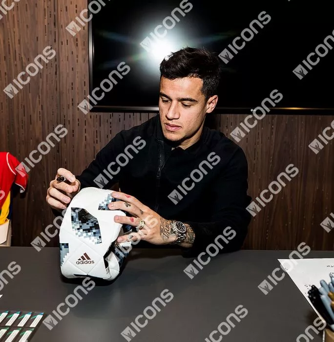 Icons Philippe Coutinho Signed 2018 FIFA World Cup Telstar 18 Football