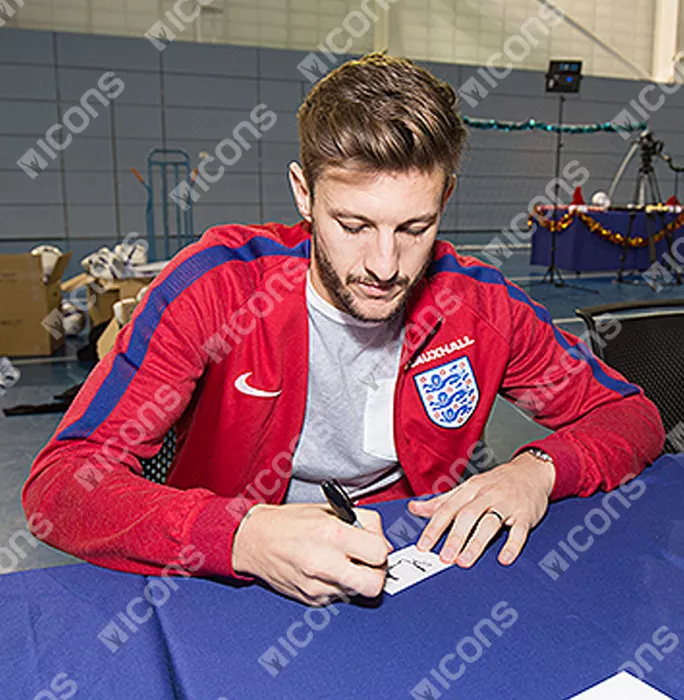 Icons PRE-FRAMED Adam Lallana Official England Signed Card And Photo Frame: Goal Vs Scotland