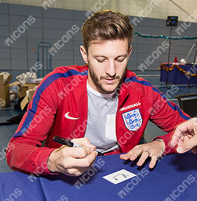 Icons PRE-FRAMED Adam Lallana Official England Signed Card And Photo Frame: Goal Vs Scotland