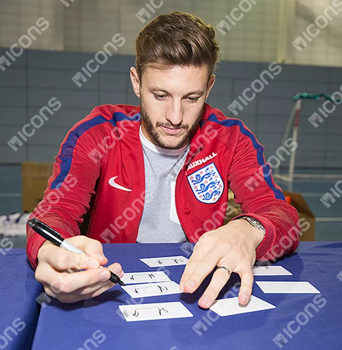 Icons PRE-FRAMED Adam Lallana Official England Signed Card And Photo Frame: Goal Vs Scotland