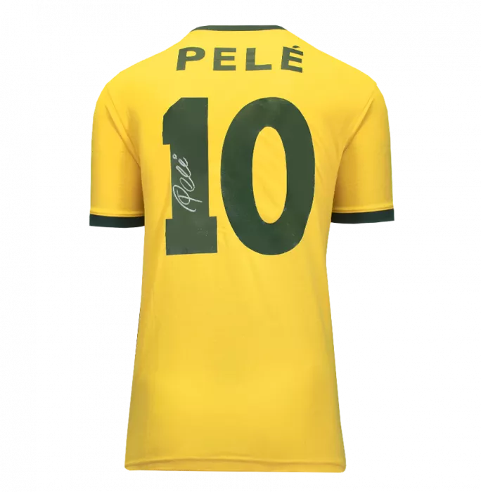 Icons PRE-FRAMED Diego Maradona Argentina & Pele Brazil Official FIFA World Cup™ Signed And Dual Framed Shirts