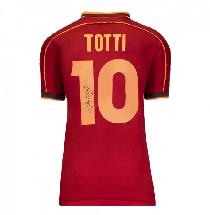 Icons PRE-FRAMED Francesco Totti Back Signed AS Roma 1998-99 Home Shirt In Hero Frame: Option 1