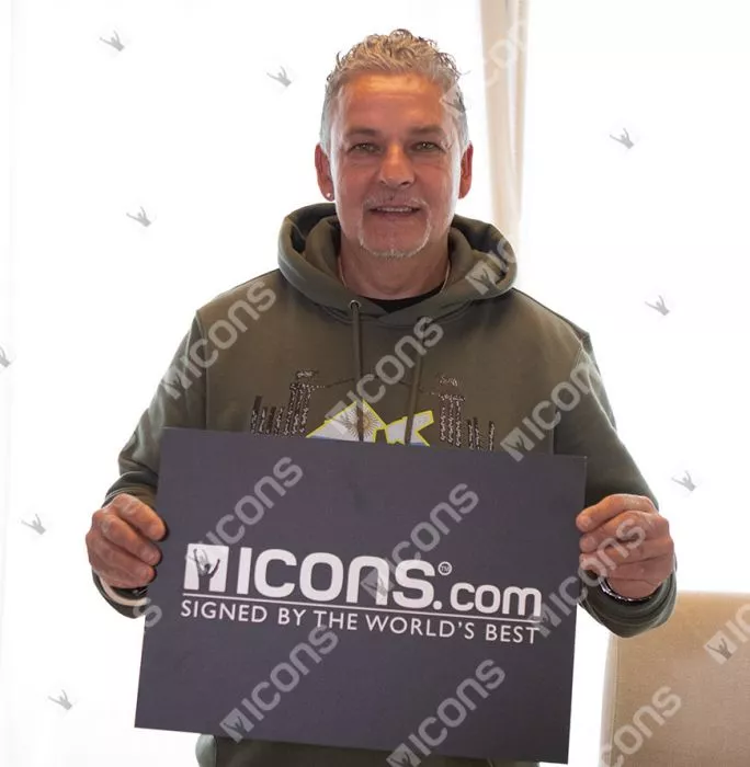 Icons Pre-Framed Roberto Baggio Signed Juventus Photo In Black Wooden Frame: 1993 Ballon D'Or Winner