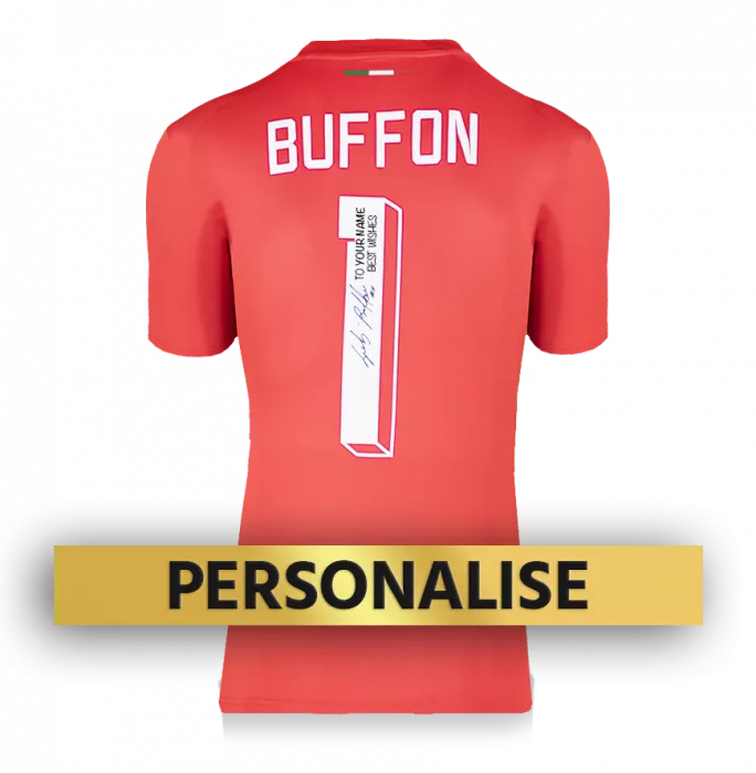 Icons PRE-ORDER Gianluigi Buffon Signed And Personally Dedicated Italy Goalkeeper Shirt
