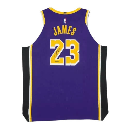 icons PRE-ORDER LeBron James Signed Los Angeles Lakers Statement Edition Authentic Nike Jersey
