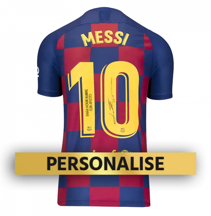 Icons PRE-ORDER Lionel Messi Signed And Personally Dedicated FC Barcelona Home Shirt